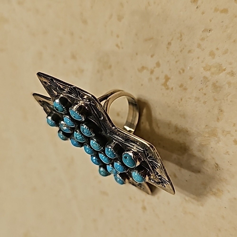 Kingman Cross Ring Size 9 Sterling Silver - Picture 3 of 5